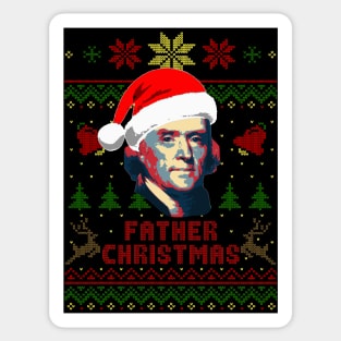 Thomas Jefferson Father Christmas Sticker